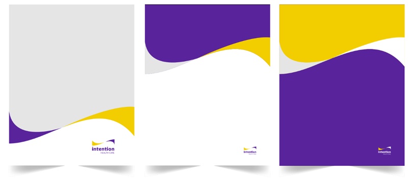 Intention healthcare branding graphics